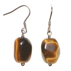 Tigers Eye Tumble Earrings