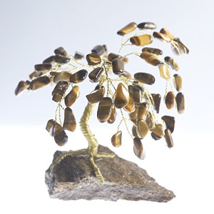 Tigers Eye Gemstone Tree