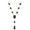 Tigers Eye Oval and Teardrop Necklace
