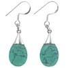 Turquoise Silver Capped Earrings