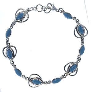 Turquoise Marquis and Heart Bracelet